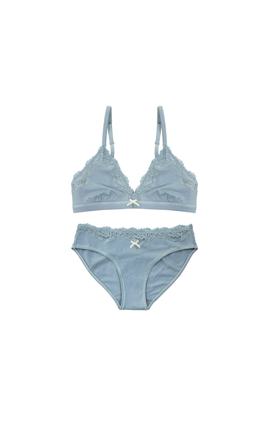 Lace Dusty Blue Duo Set