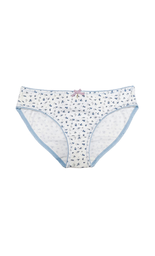Cotton Picot Edge Bikini Underwear Ditsy Floral