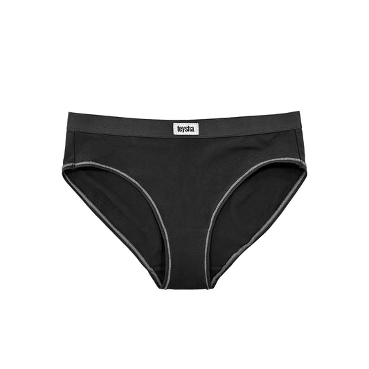 black organic cotton bikini underwear