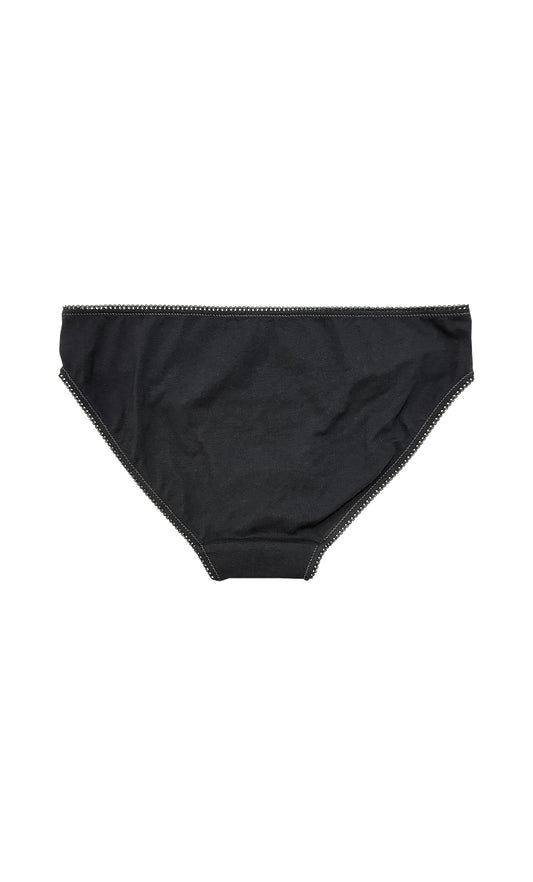 Cotton Bikini Picot Edge Black Edition
