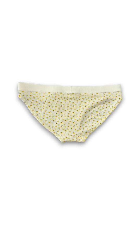 teysha buttercup briefs in organic cotton, flat lay front view