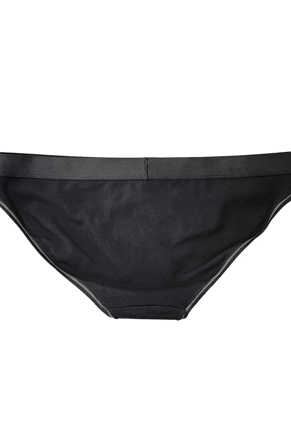 teysha organic cotton bikini briefs in black, back view