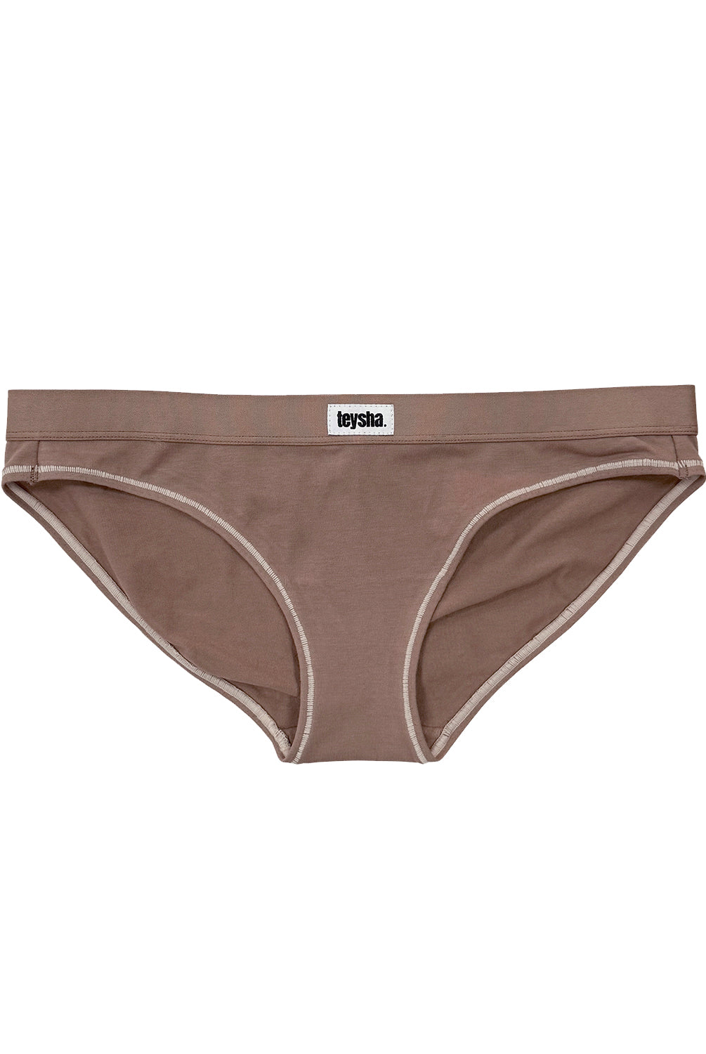 teysha organic cotton bikini briefs in natural brown