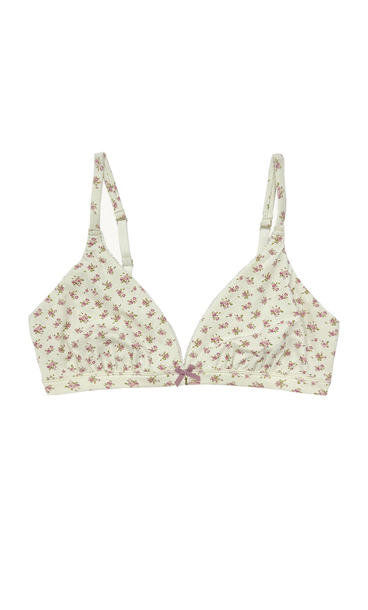 Cotton Triangle Bra Vintage Rose