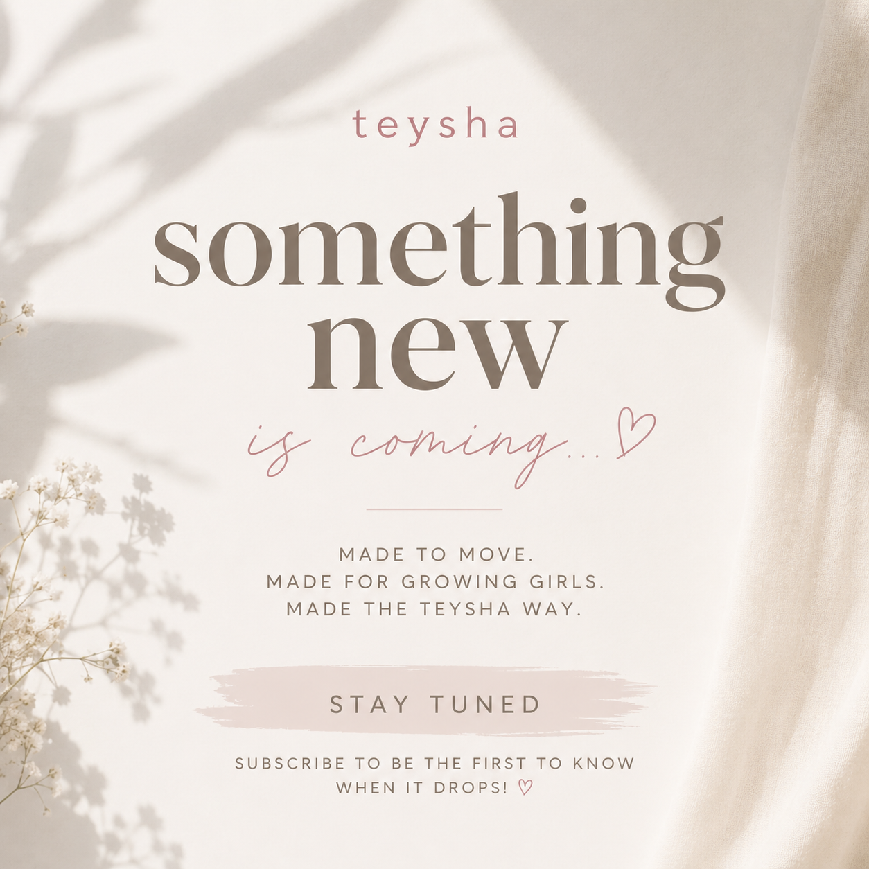 Coming Soon: The New teysha Sports Bra for Tween & Teen Girls