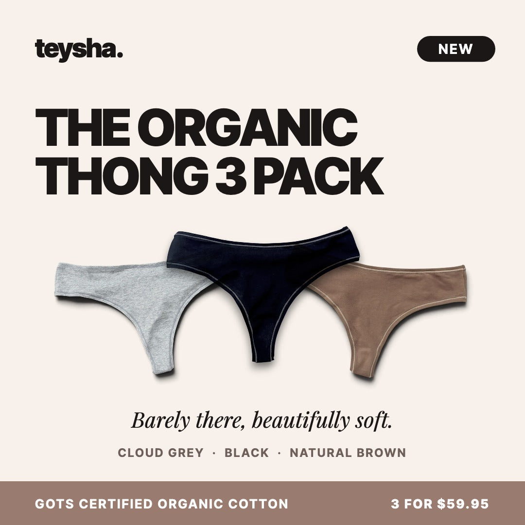 Introducing the teysha Organic Thong: Everyday Comfort, Done Right for Teens