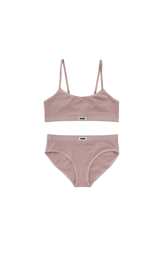 Crop Top Dusty Pink Set