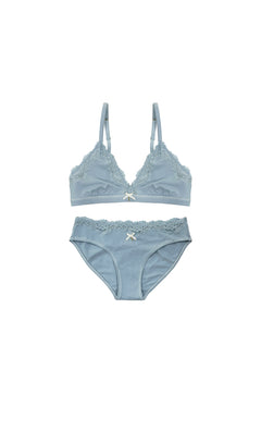 Organic Lace Dusty Blue Duo Set