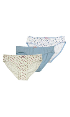 3 Pack Organic Picot Undies Set