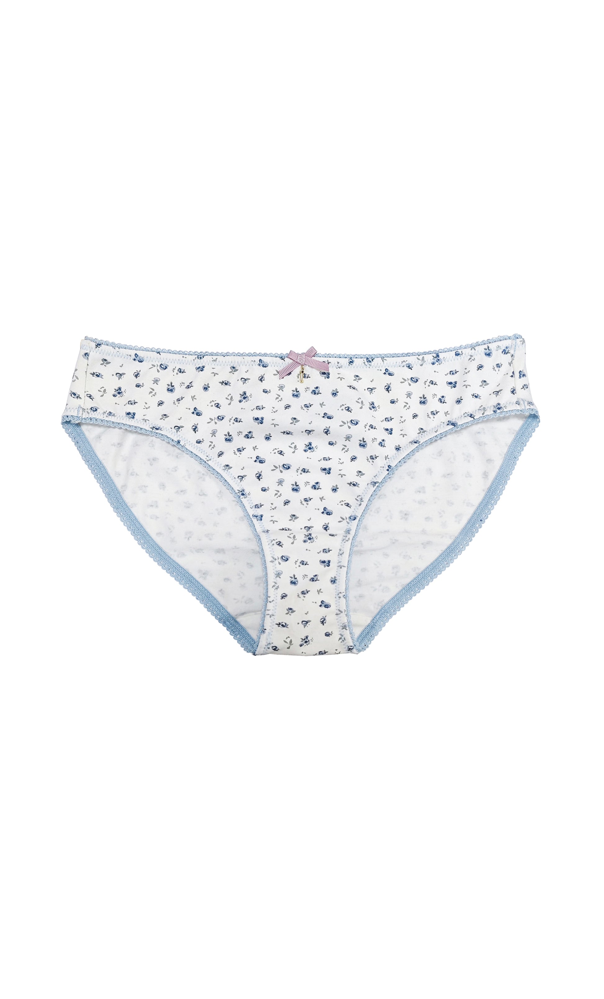 Organic Picot Edge Bikini Underwear Ditsy Floral