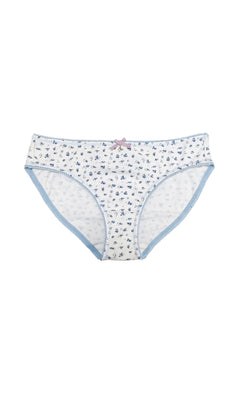 Organic Picot Edge Bikini Underwear Ditsy Floral