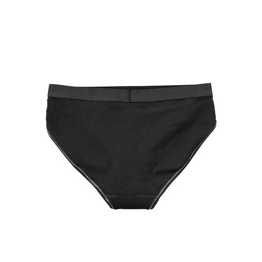 black organic cotton bikini underwear