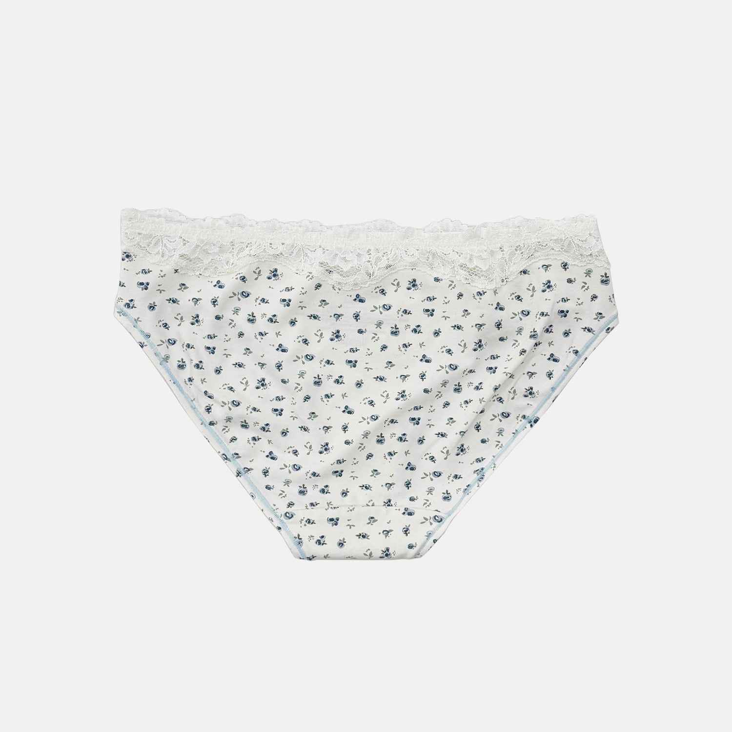 cotton bikini underwear with lace ditsy floral rear view