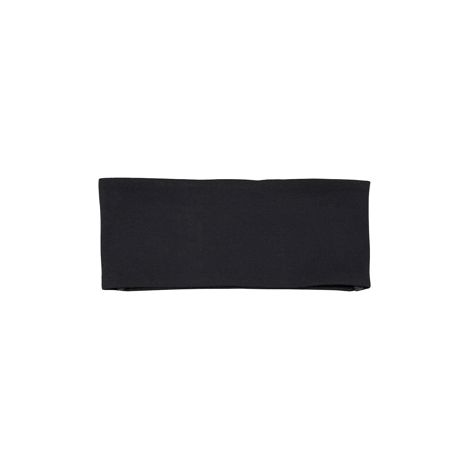 teysha organic cotton bandeau bra in black, flat lay front view – for teen girls