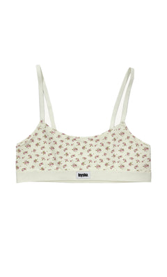 Organic Crop Top Bra Vintage Rose