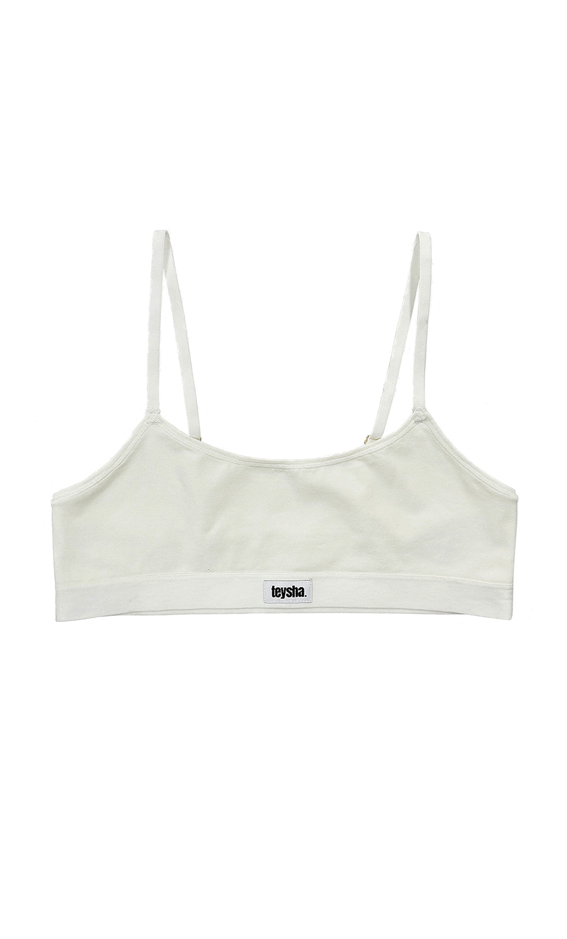 Cotton crop top bra