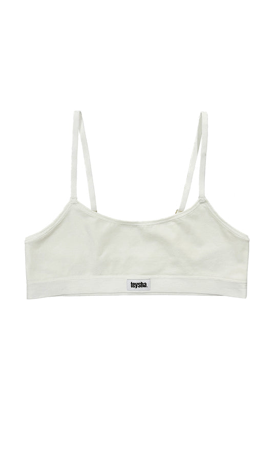 Cotton crop top bra