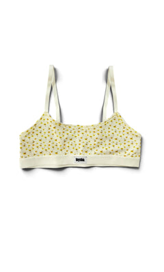 Organic Cotton Crop Top Bra in Butter Cup