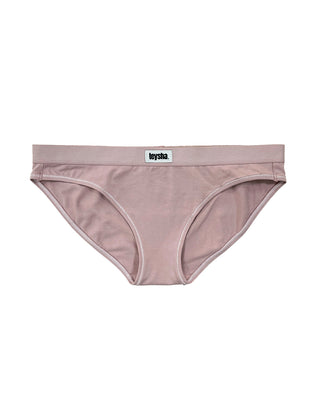 Teysha organic cotton bikini briefs in dusty pink — soft, breathable GOTS-certified underwear for tween girls