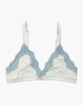 Cotton Triangle Lace Bra 