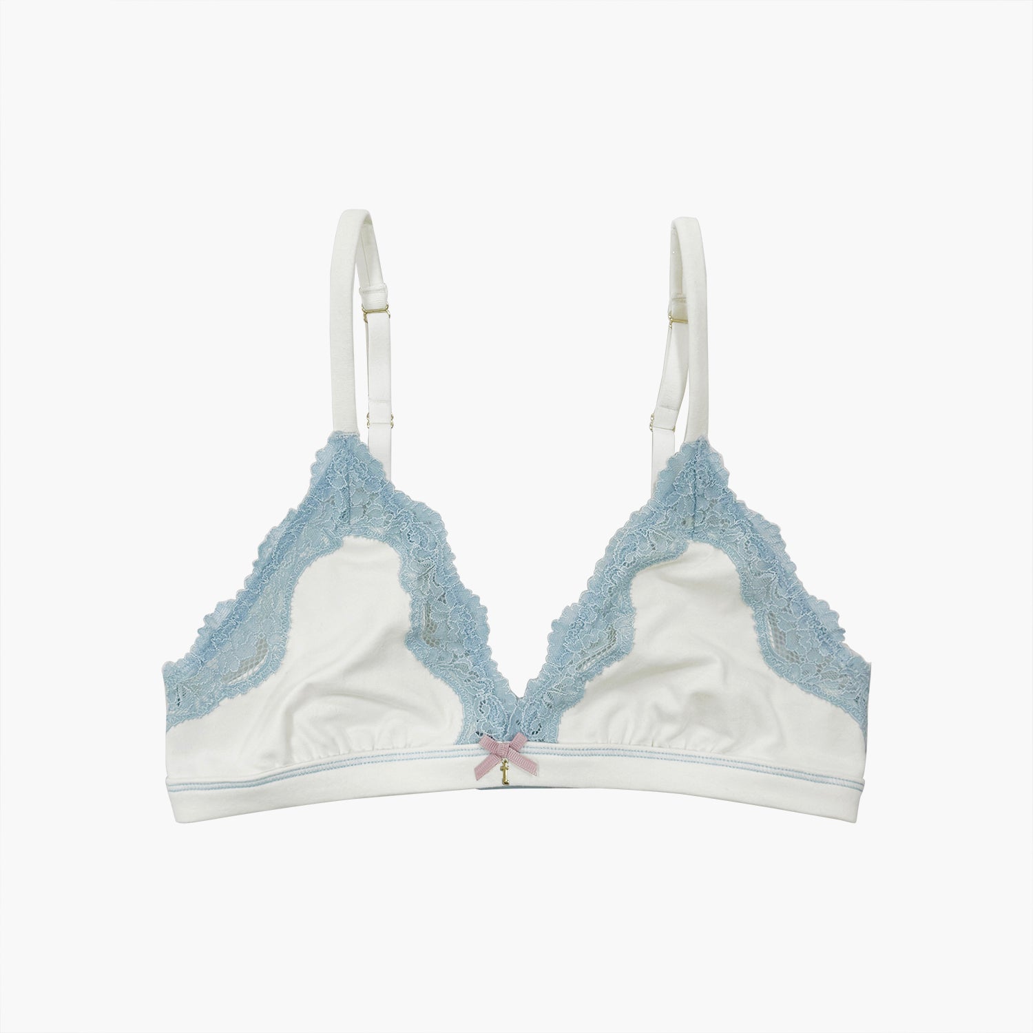 Cotton Triangle Lace Bra 